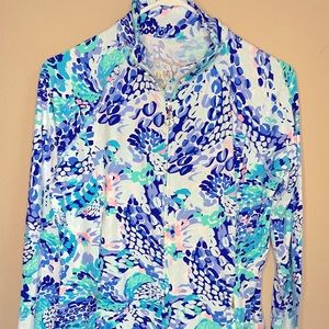 Lilly Pulitzer Luxetic Zip-Up Wave After Wave